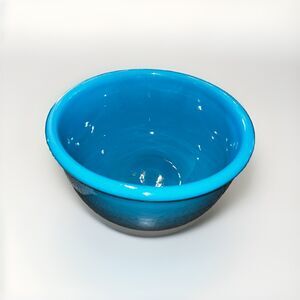 Bitossi Round Heavy Turquoise Bowl Made In Italy Salad Serving Bowl 7.5 Inches
